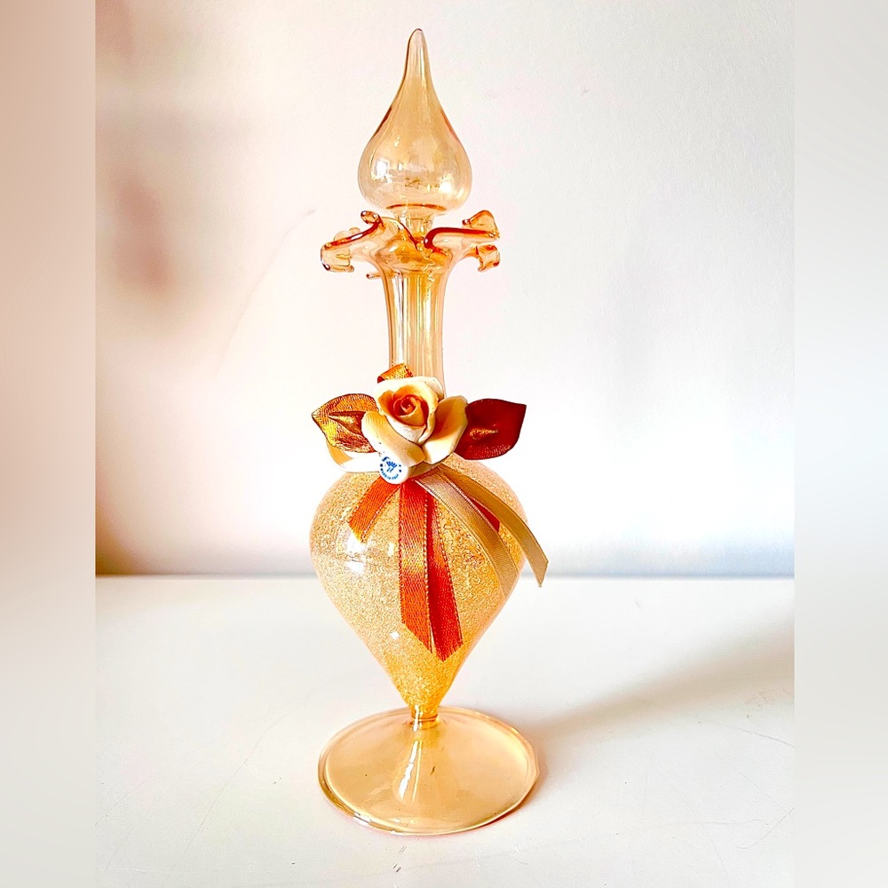 Capodimonte Style Italian Art Glass Figurine – Handcrafted Floral Decor